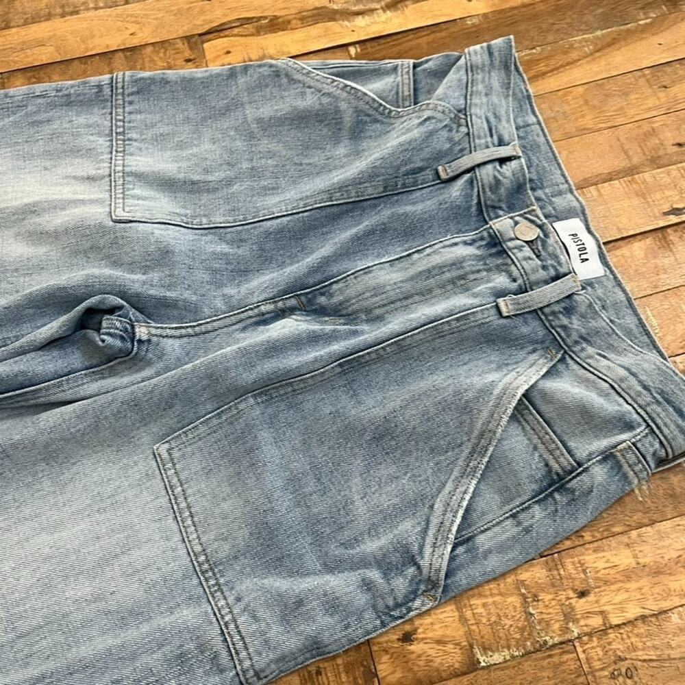 Pistola Jeans High Rise Wide Leg Medium Wash Women's Size 26 - Picture 4 of 16